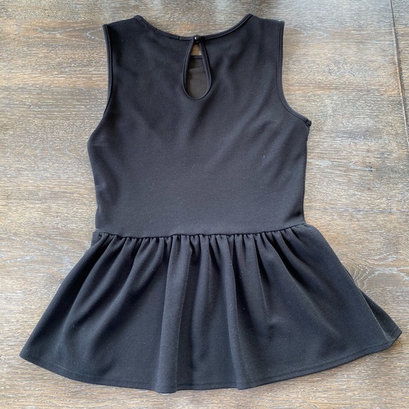 2/$20 Soprano black peplum tank top small mesh front - Picture 3 of 4
